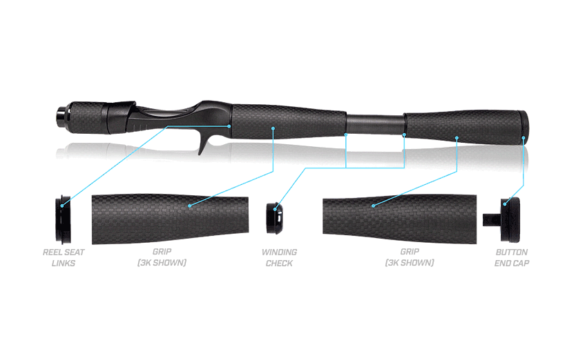 G2 Carbon Handle Split Grip Casting Kits G2 Carbon Handle Split Grip Kits forCasting Reel Seats