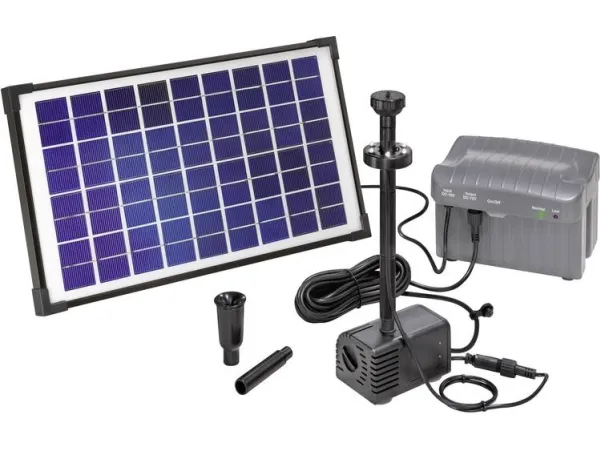 Esotec 101774 Napoli LED Solcellepumpesæt Med belysning, med batterilager