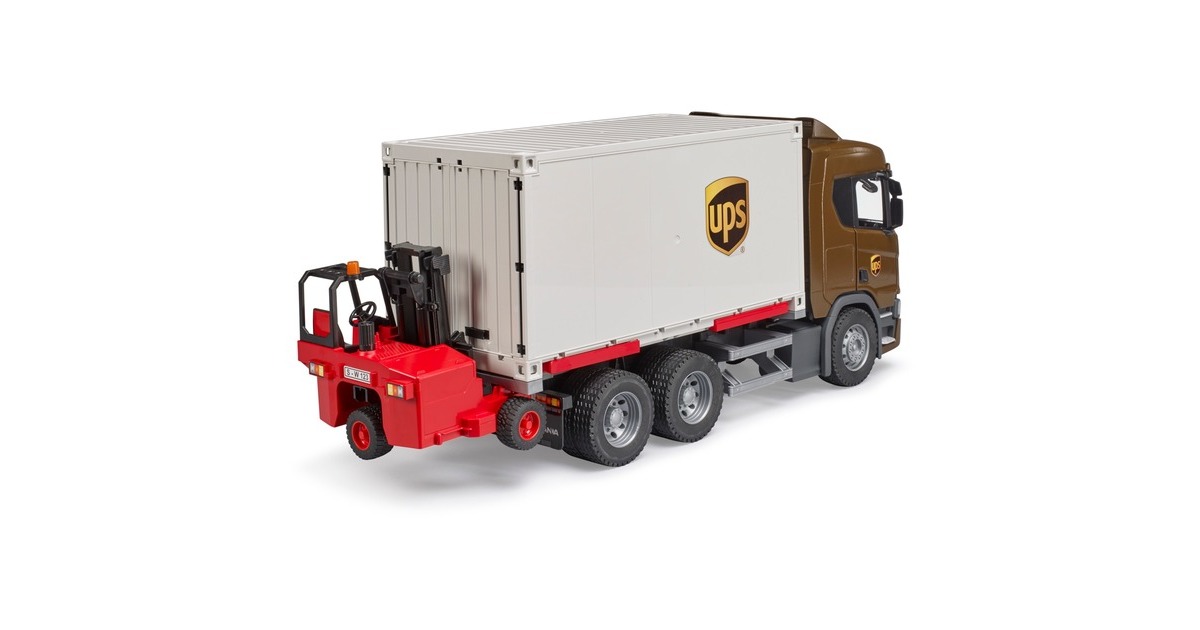 bruderScania Super 560R UPS logistiek vrachtwagen met heftruck en pallets Modelvoertuig  (03582)