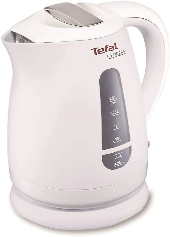 bouilloire électrique de 1,5L sans fil avec base 360° 2200W blanc Tefa