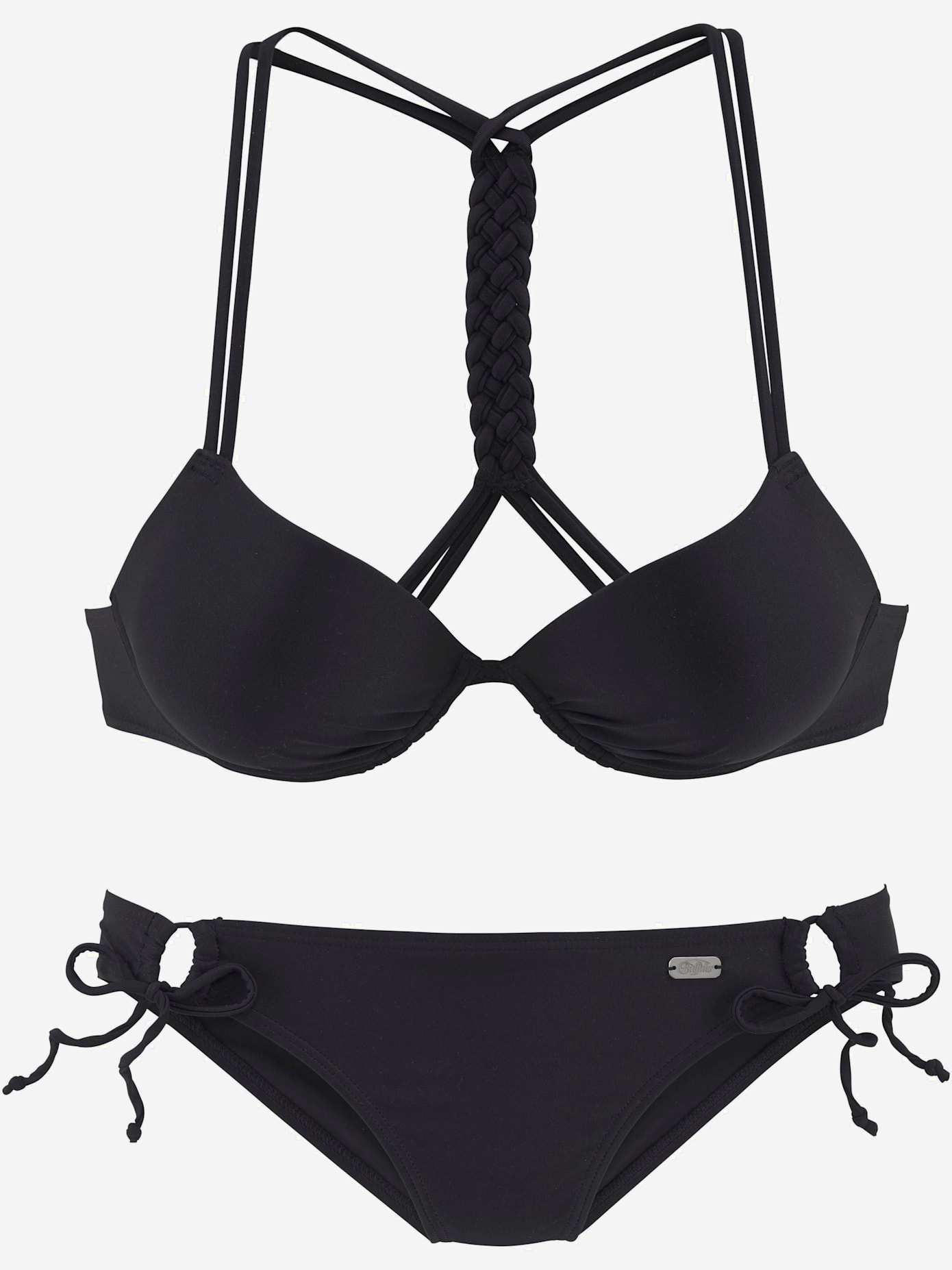 Bikini push-up détails tressés au dos
