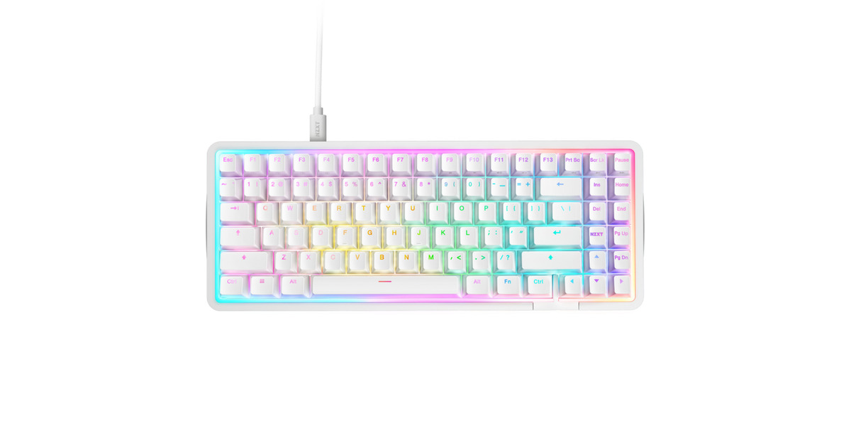NZXTFunction Elite MiniTKL, gaming toetsenbord  (Wit, US lay-out, NZXT Swift, NZXT Swift, 80%, Hot-swappable)