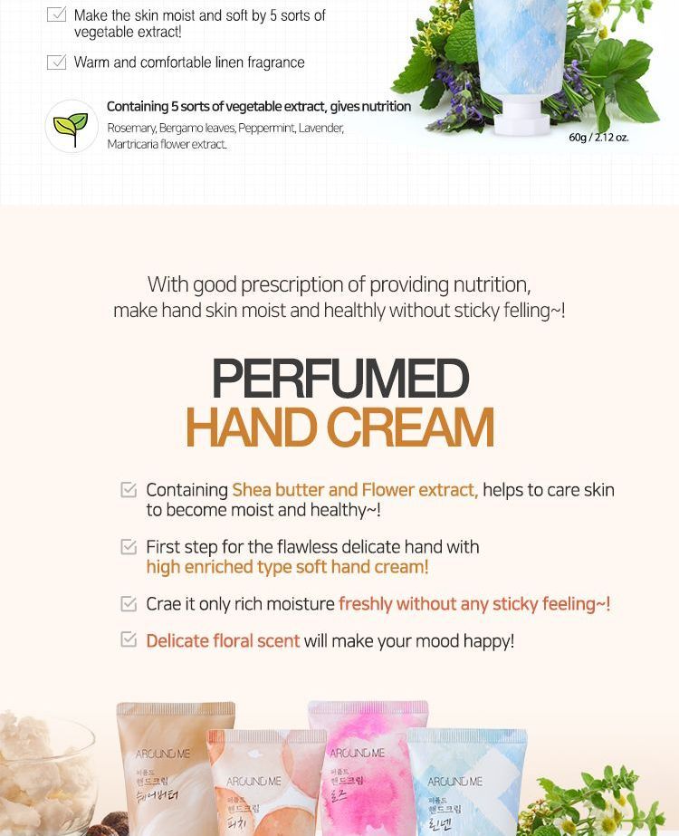 AROUND ME - Geparfumeerde handcrème - 4 soorten