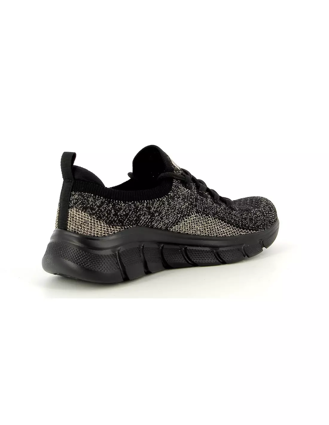 SKECHERS BOBS SPORT B FLEX - Baskets BlackLeatherMeshPurple