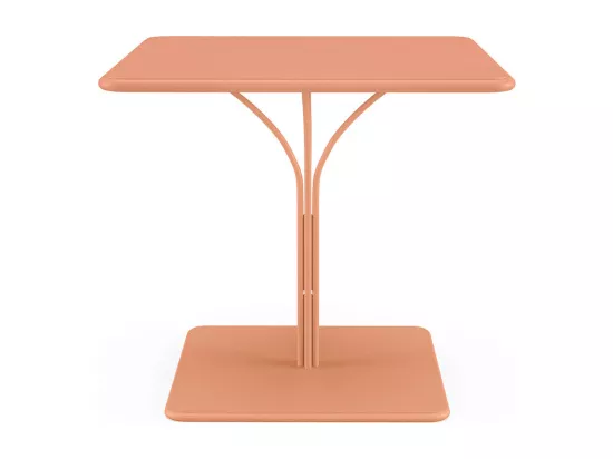 Table de jardin L.80 cm en métal - Orange clair - MIRMANDE de MYLIA