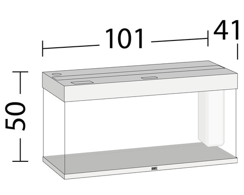 JUWEL Rio 180 aquarium met LED-verlichting, pomp, filter, verwarming (zonder kast), zwart
