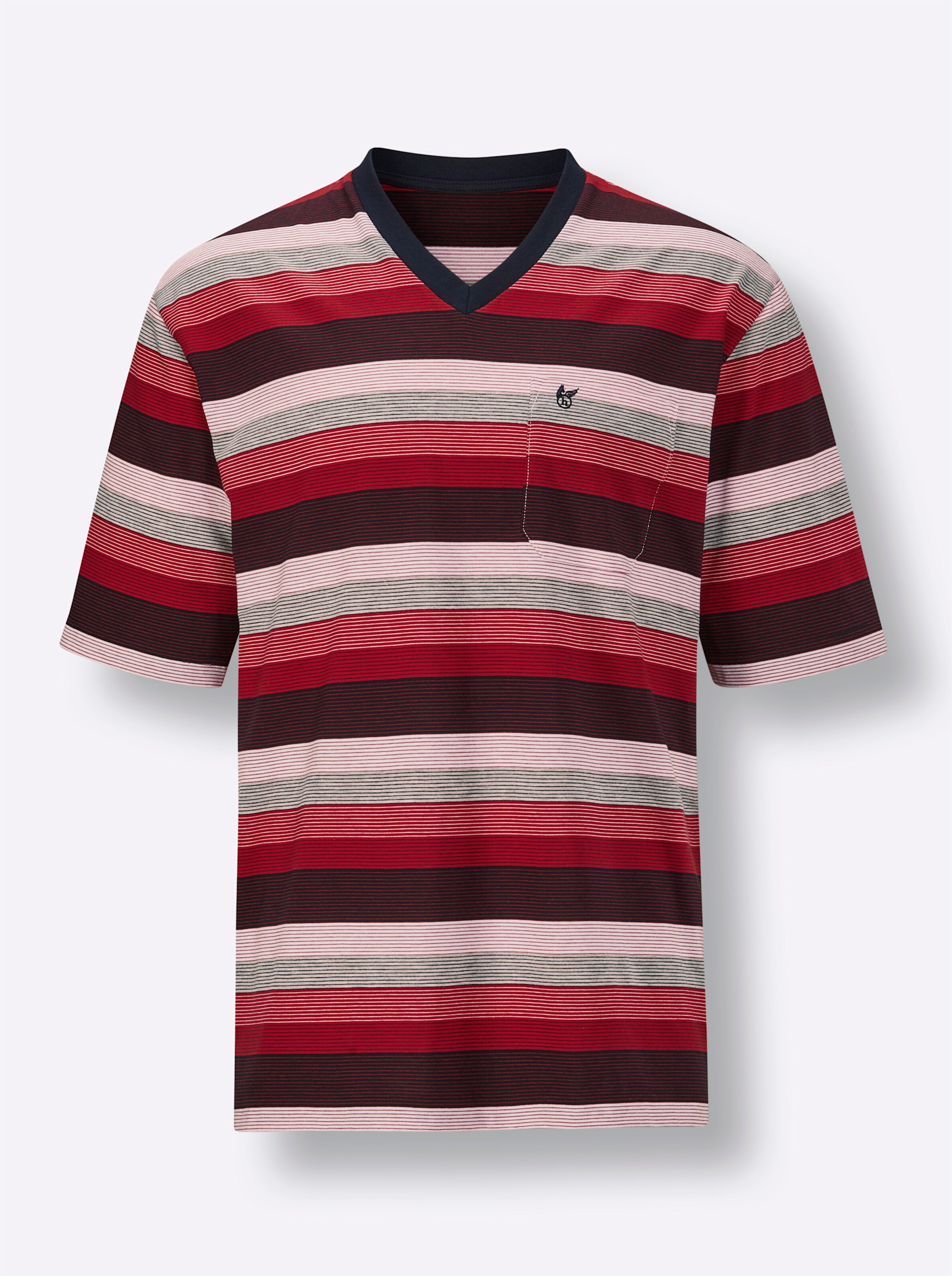Hajo Shorty in marine-rot-geringelt