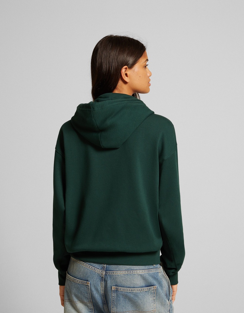 Moletom com zíper oversized
