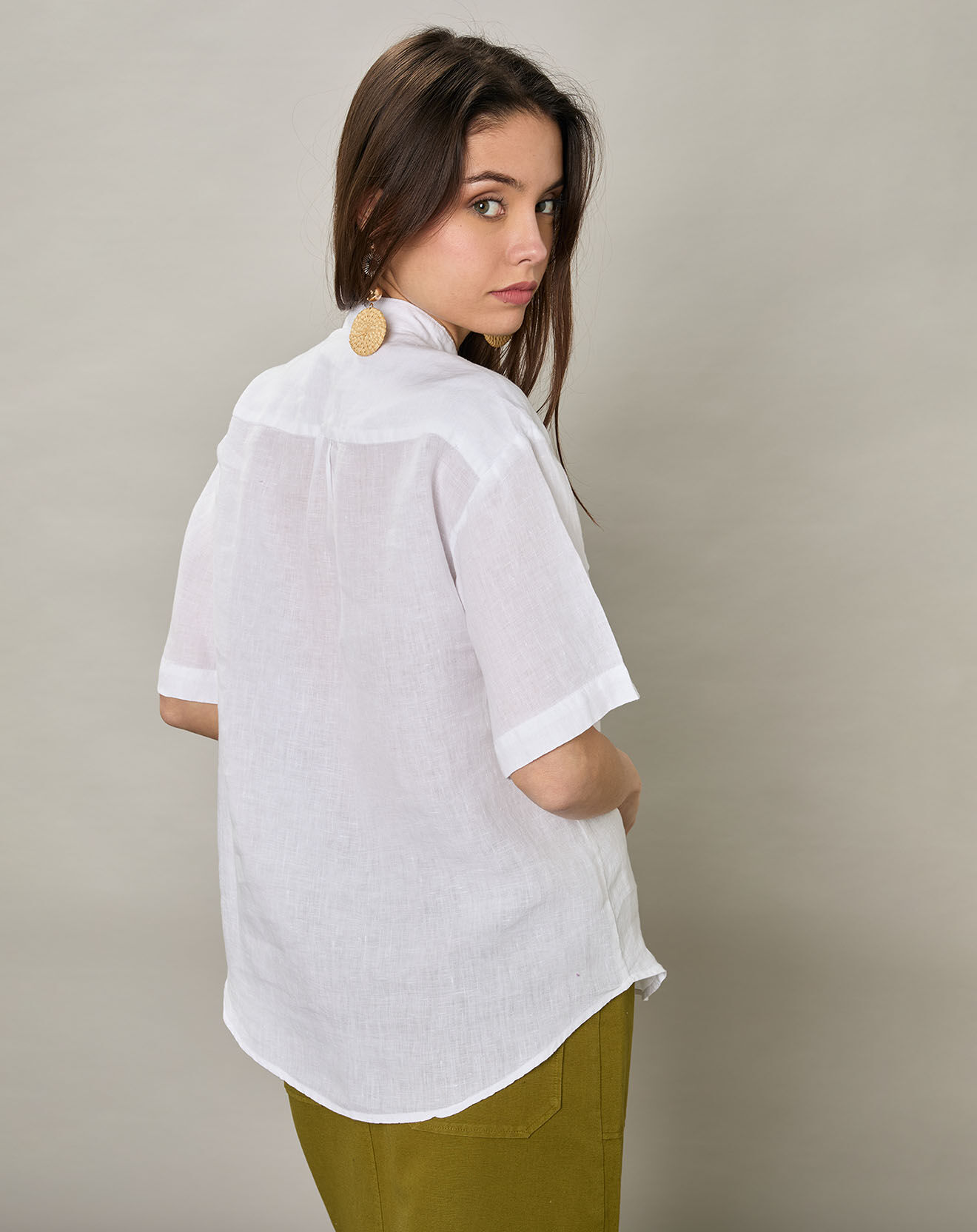 Hartford Chemise 100% Lin Citoyen blanche