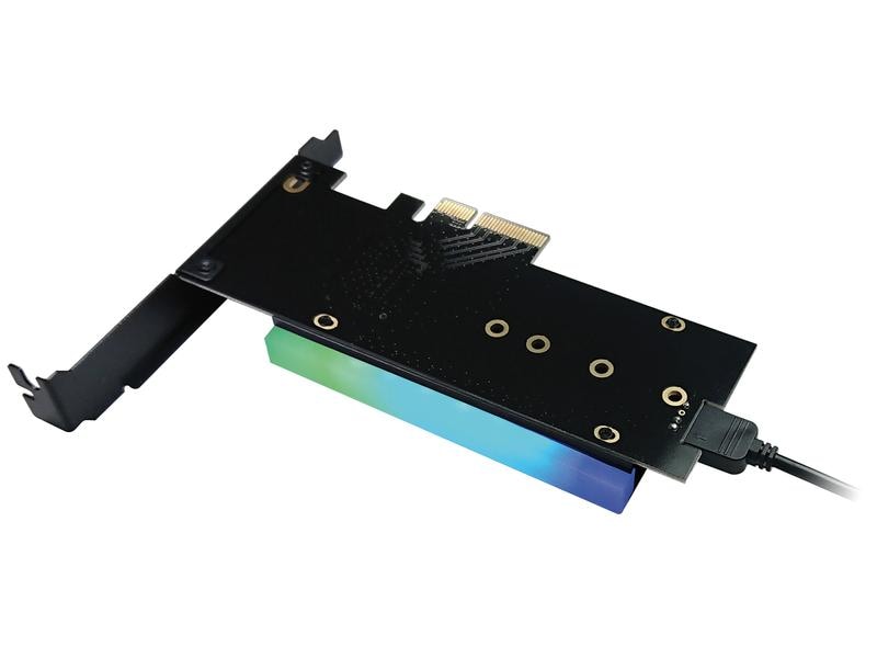 LC-Power LC-PCI-M2-NVME-ARGB PCI Express Karte für eine M.2-NVME-SSD