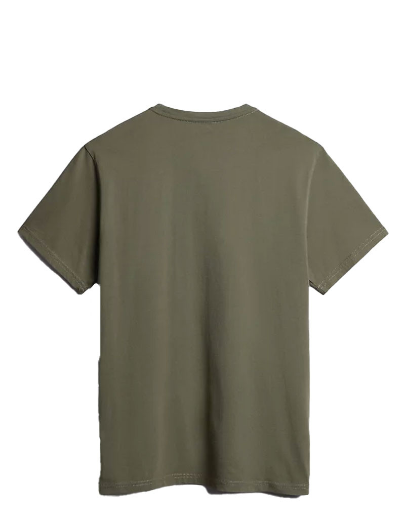 NAPAPIJRI T-SHIRT HOMME LOGO CŒUR KAKI