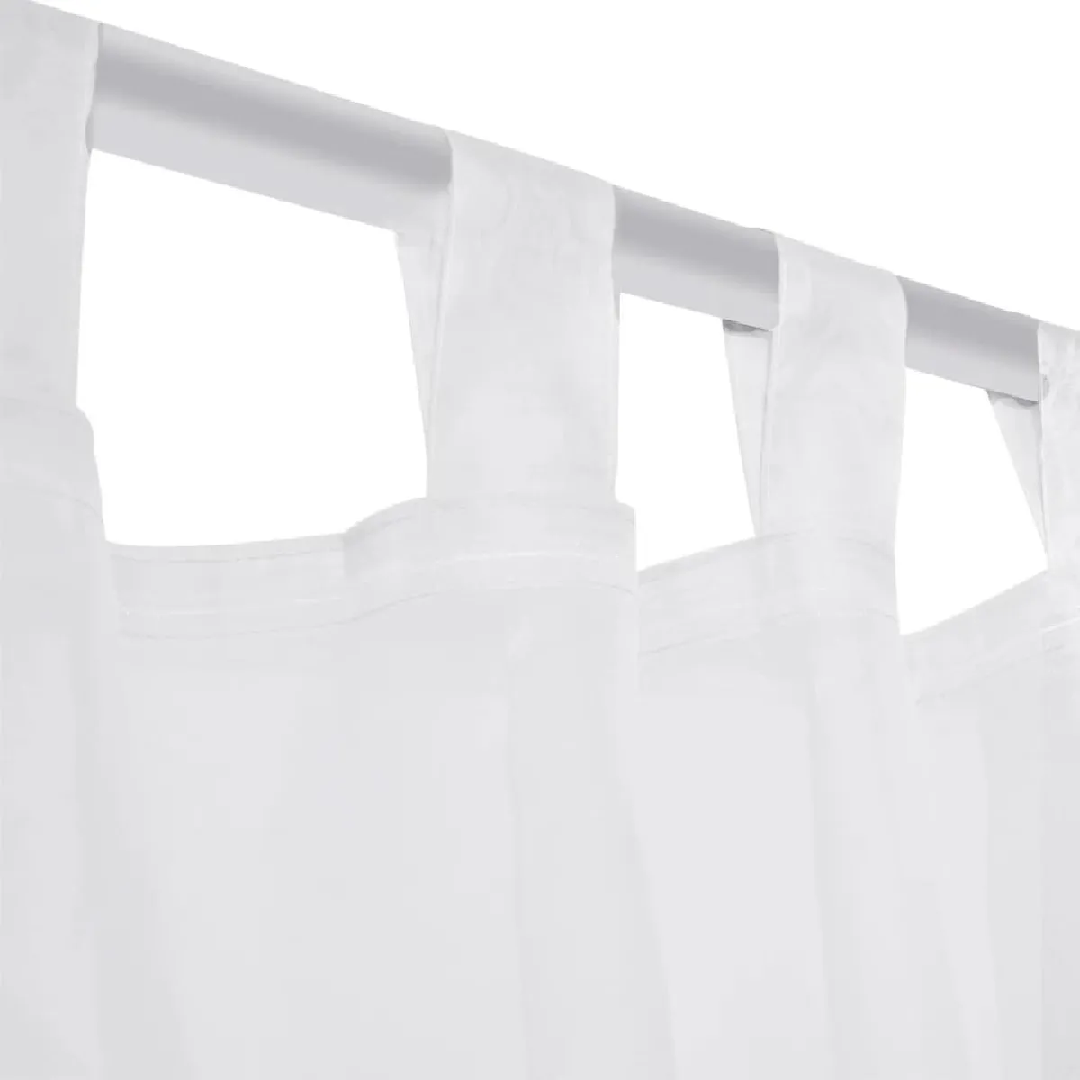 VidaXL Rideau fin 2 pcs - Blanc