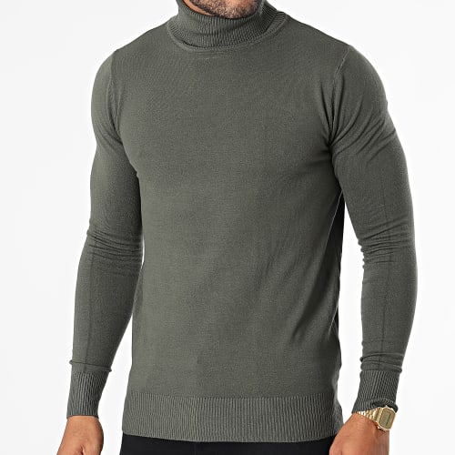 Pull Col Roulé 663 Vert Kaki