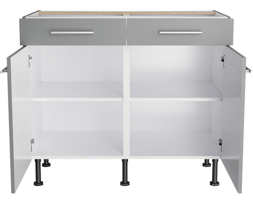 Optifit onderkast met lade en draaideur Mats825 BxDxH 100x58,4x87 cm basaltgrijs mat gedemonteerd