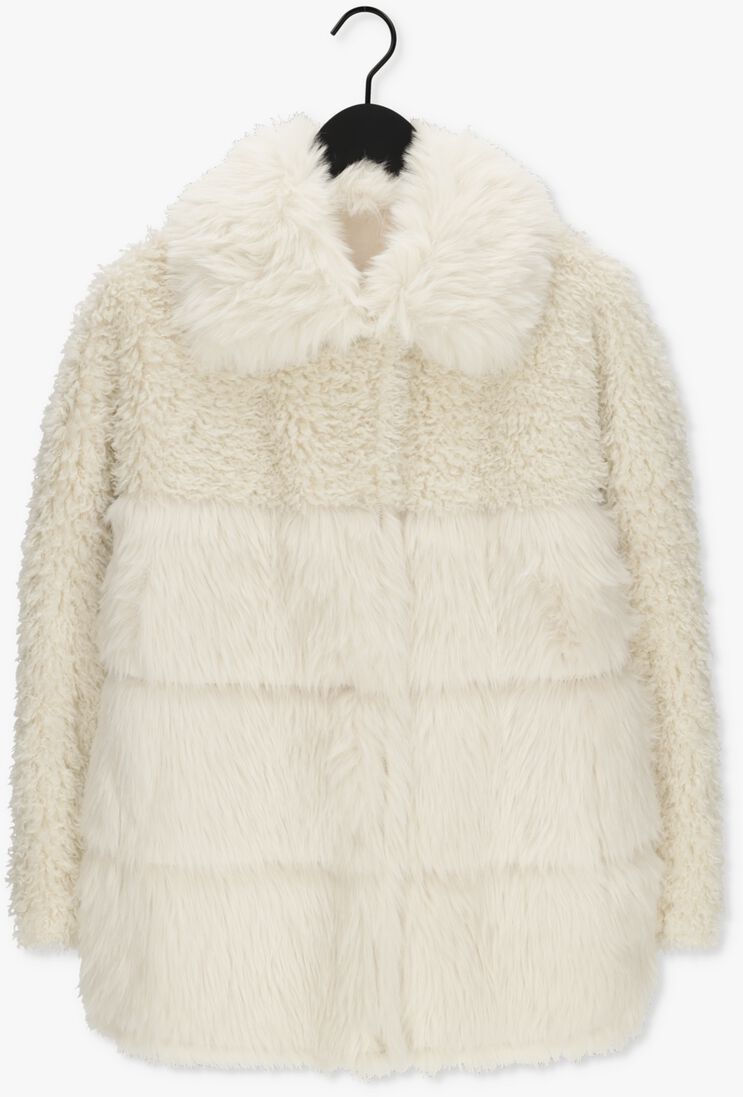 BEAUMONT creme beaumont faux fur jas soft fur mix jacket