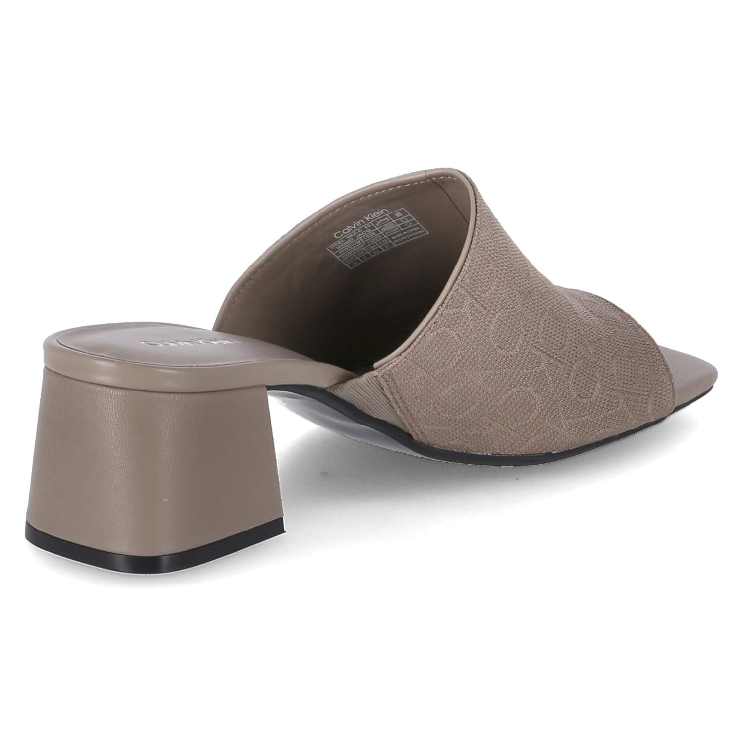 Calvin Klein Pantoletten HEEL MULE 45 MONO - 4 - taupe