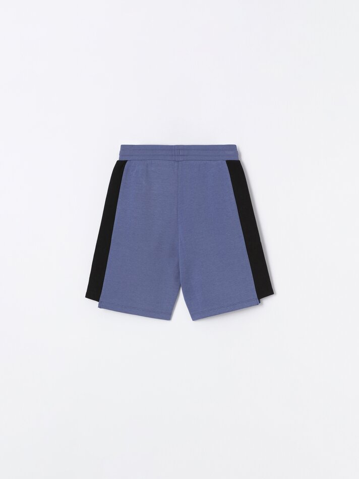 Faixa lateral para calça de moletom Bermuda - Azul Lavado