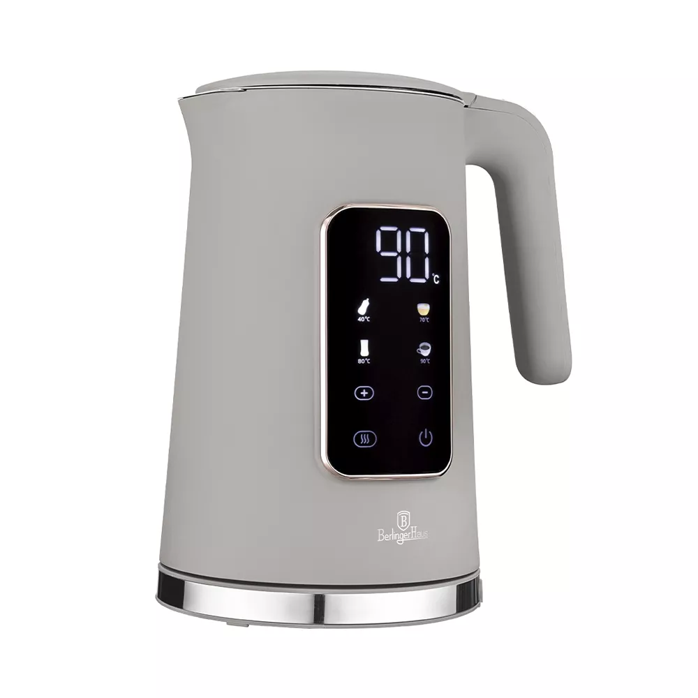 Berlinger Haus Wasserkocher 1.7L mit Digitalanzeige matt taupe Taupe Collection