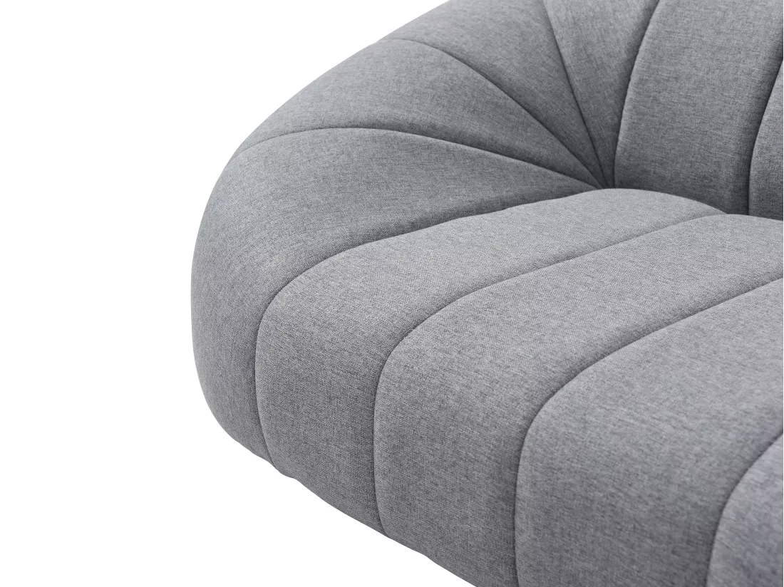 Canapé pour animaux en tissu gris chiné - L. 98 x P. 62 x H. 33 cm - PARUIMA