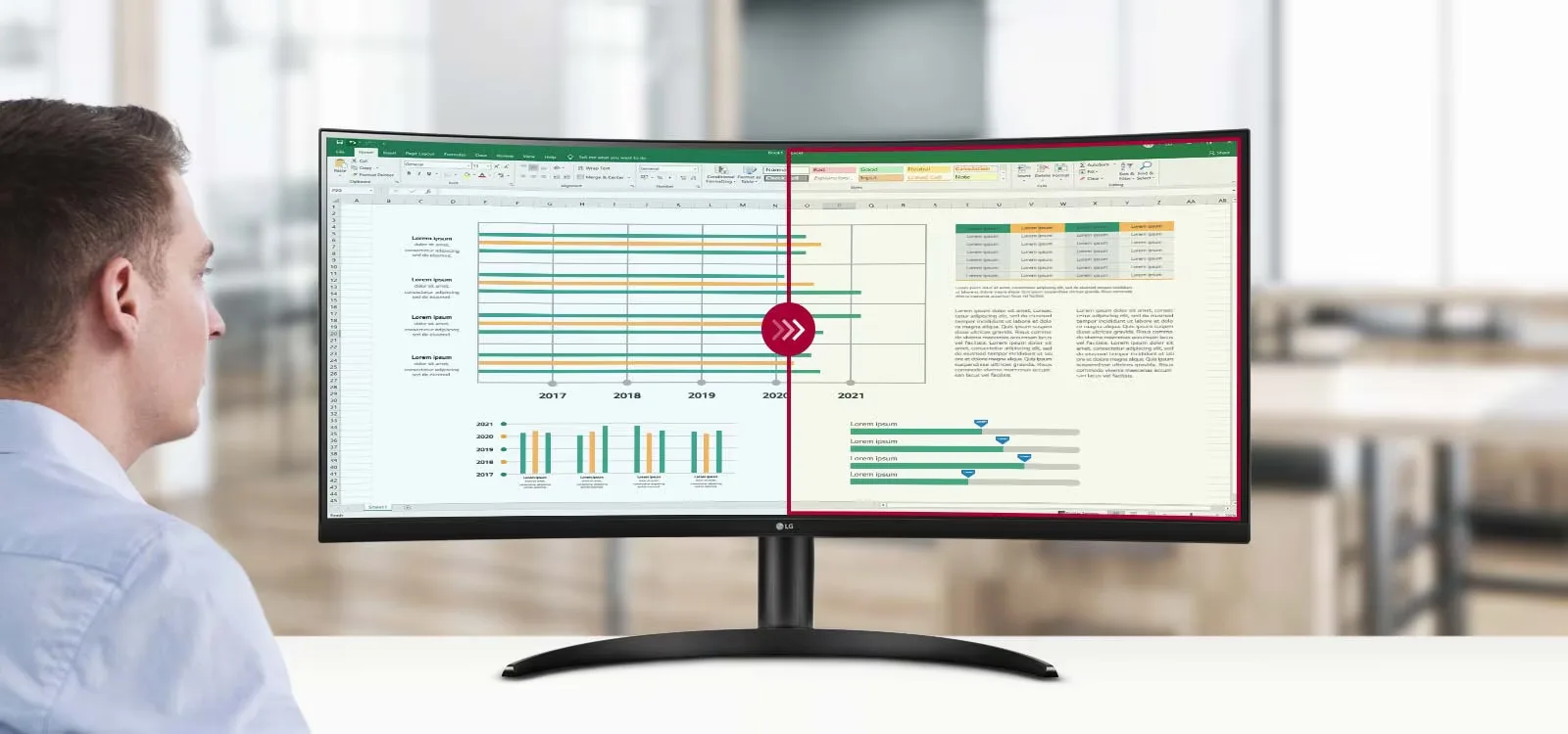 LG UltraWide 34WQ75C-B Écrans de bureau et professionnels