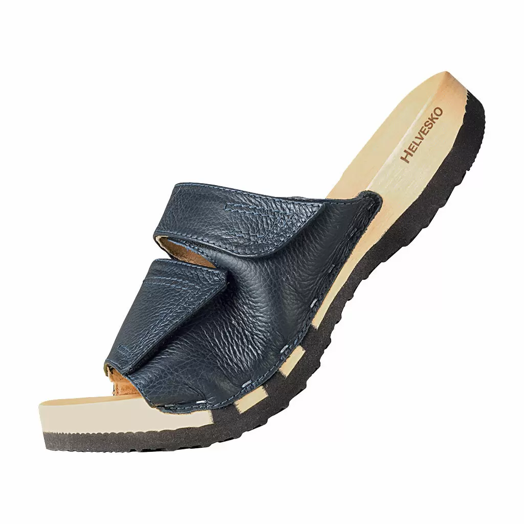 DAMEN - Holzpantolette DELFT blau