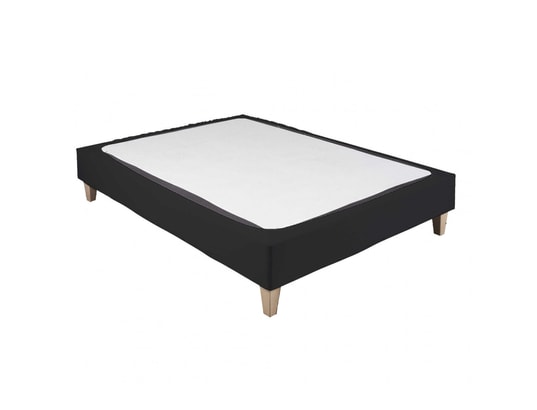 TERRE DE NUIT - Cache sommier coton jersey noir 70 x 190