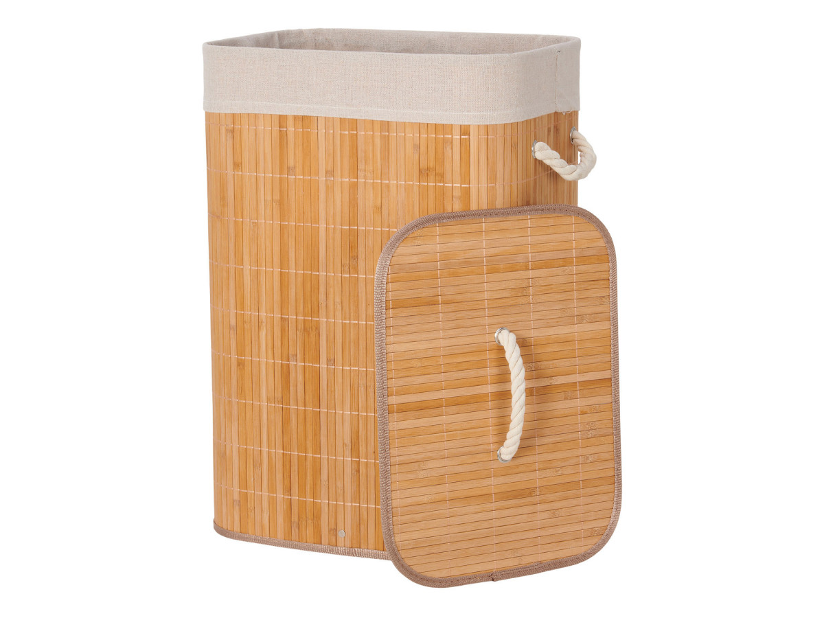 Infinity goods 72 liter wasmand met deksel – Bamboo
