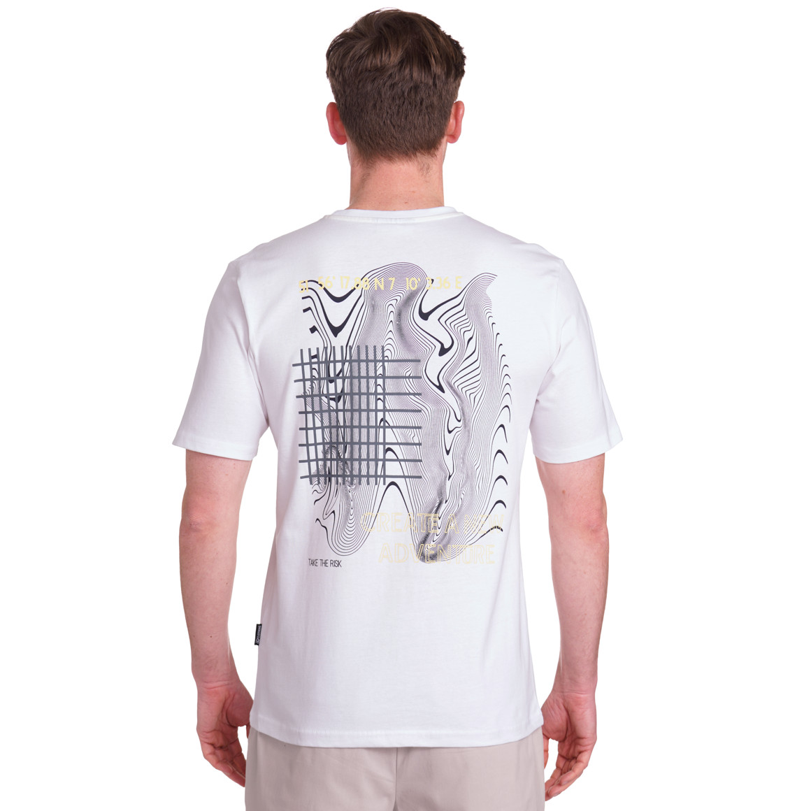 VanVaan Denim Herren T-Shirt mit Rücken-Print weiss