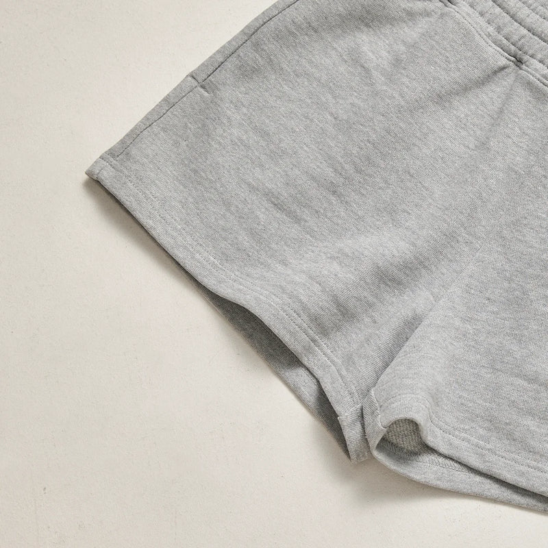 Sweatshorts Damen aus Bio-Baumwolle Hellgrau