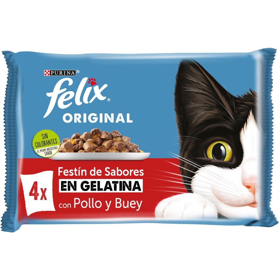 Sachês de gelatina Felix Sensations Seleção de Carnes - Pacote com várias unidades