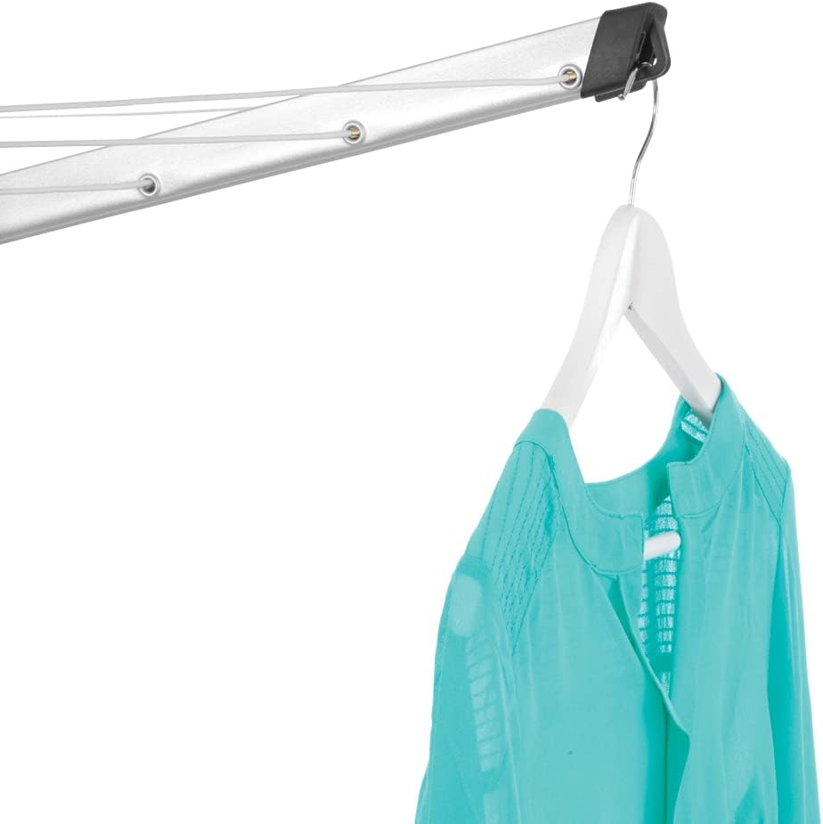Brabantia - Lift-O-Matic Advance drehbaren Wäschespinne - Easy Lift-Systems - UV-beständige Wäscheleine, 50 m - Kein Durchhängen - Auch für Kleiderbügel - Metallic Grey - ø 312cm