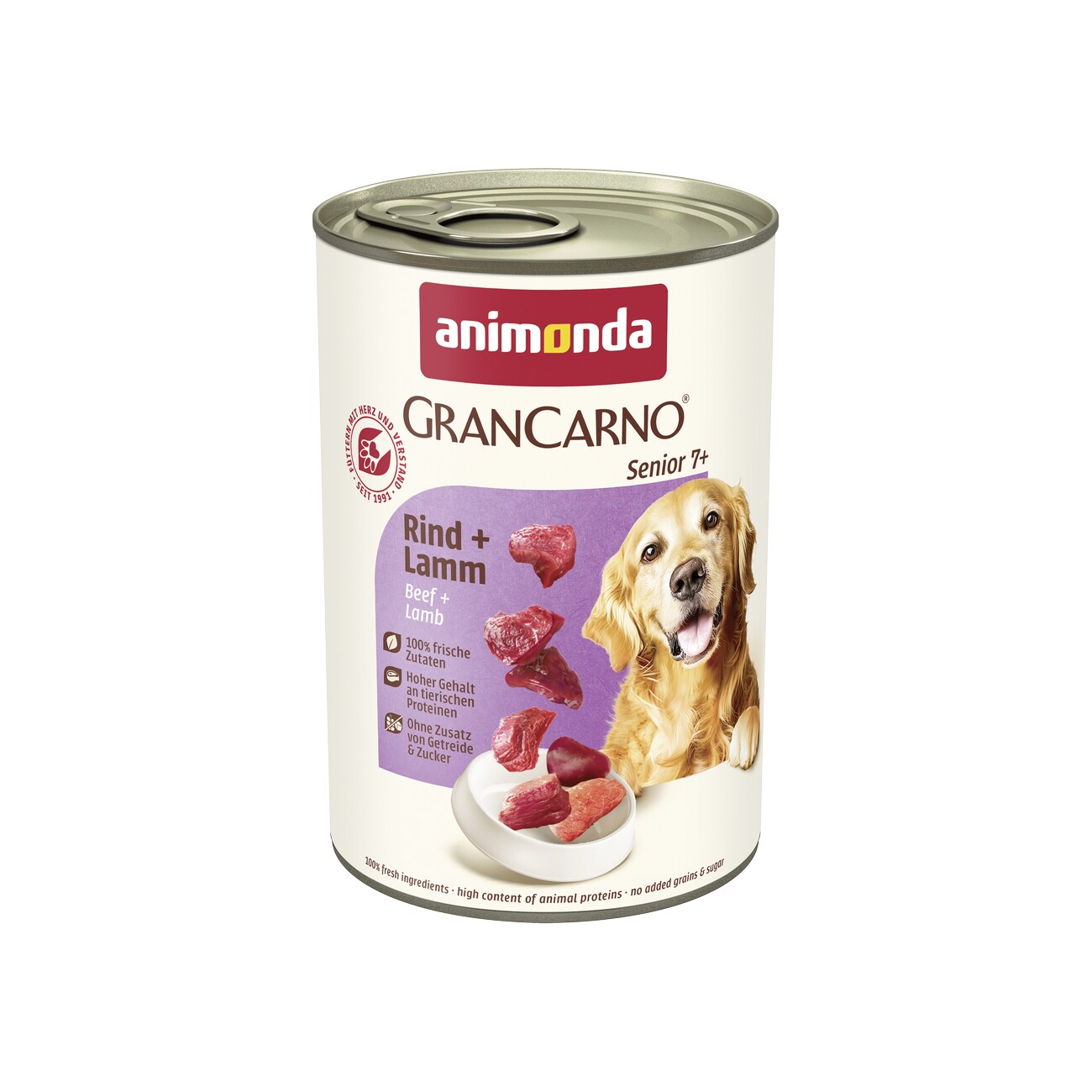 animonda GranCarno Original Nassfutter Hund Senior, Rind und Lamm 6x400 g