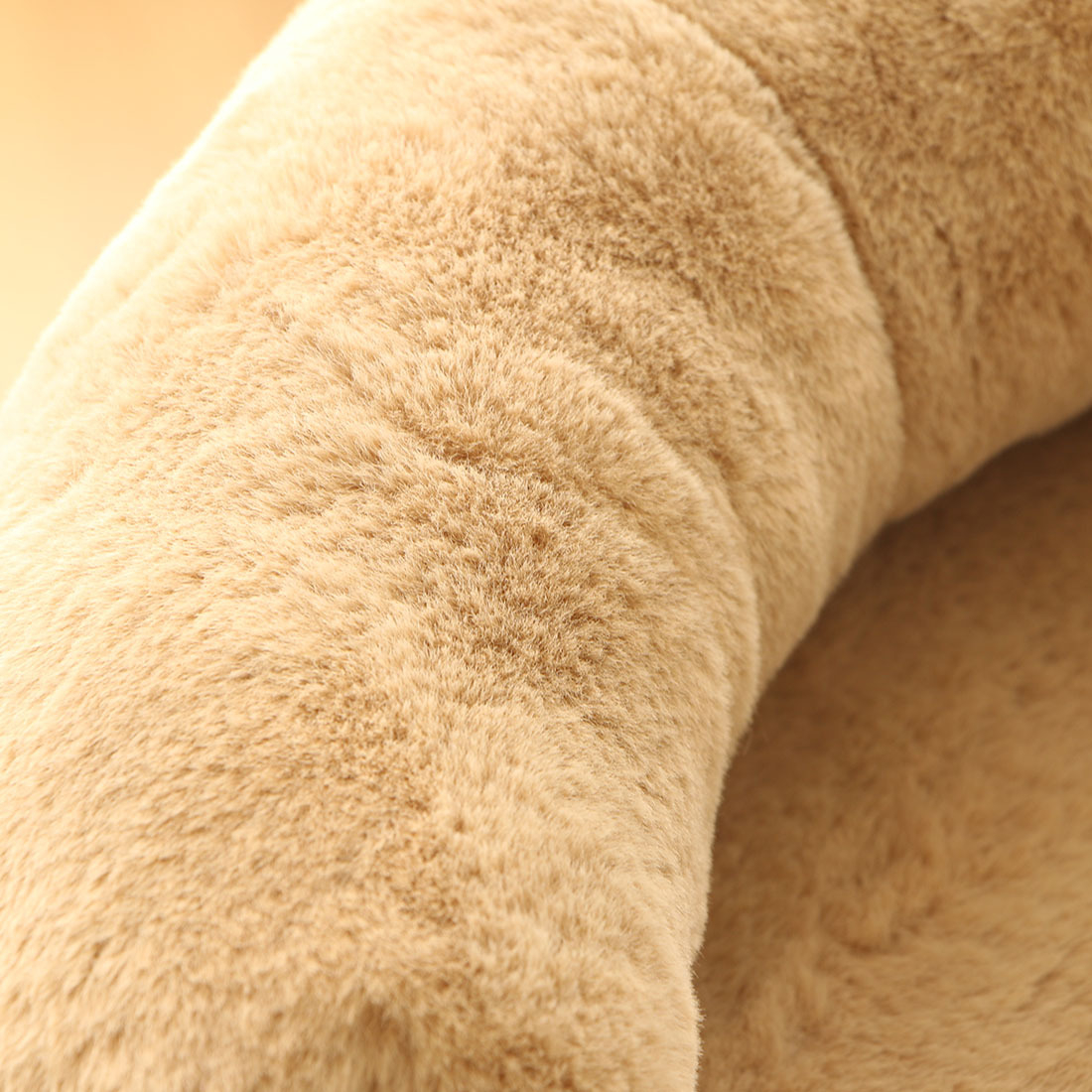 (60x40x21cm) Erhöhtes Haustier Bett Hundesofa Kuscheliges Katzen Hochbett - Braun