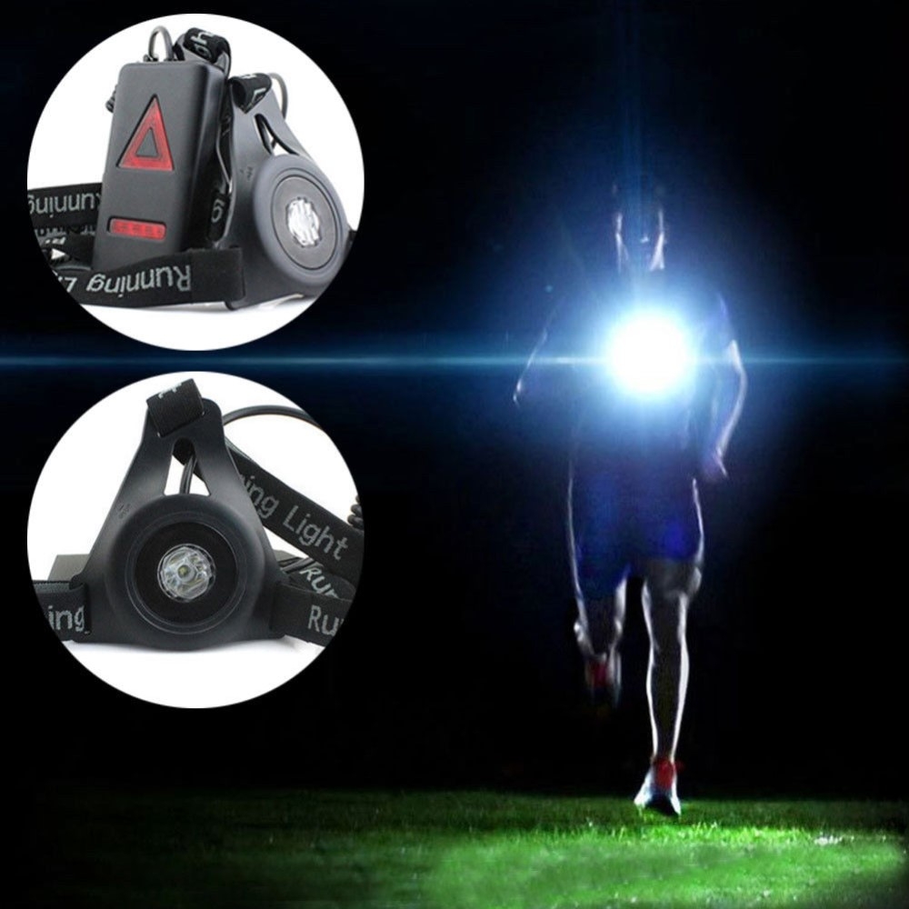 Running Light Sport Lauflicht LED Brust Lampe 250LM (IP65)   Wiederaufladbar