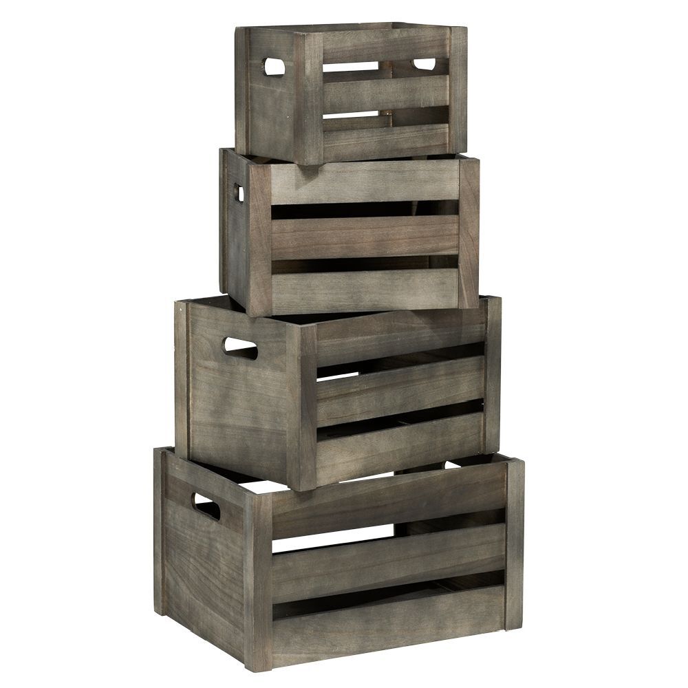 Caisse de rangement en bois Taille L
