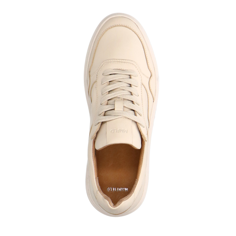 Beige leren sneakers