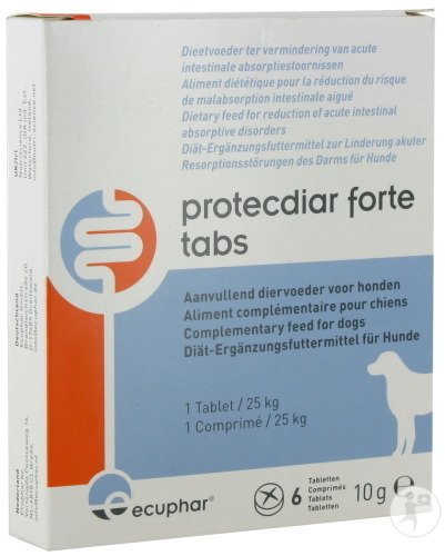 Ecuphar Protecdiar Forte Tabs Aliment Complémentaire Chiens 6 Comprimés