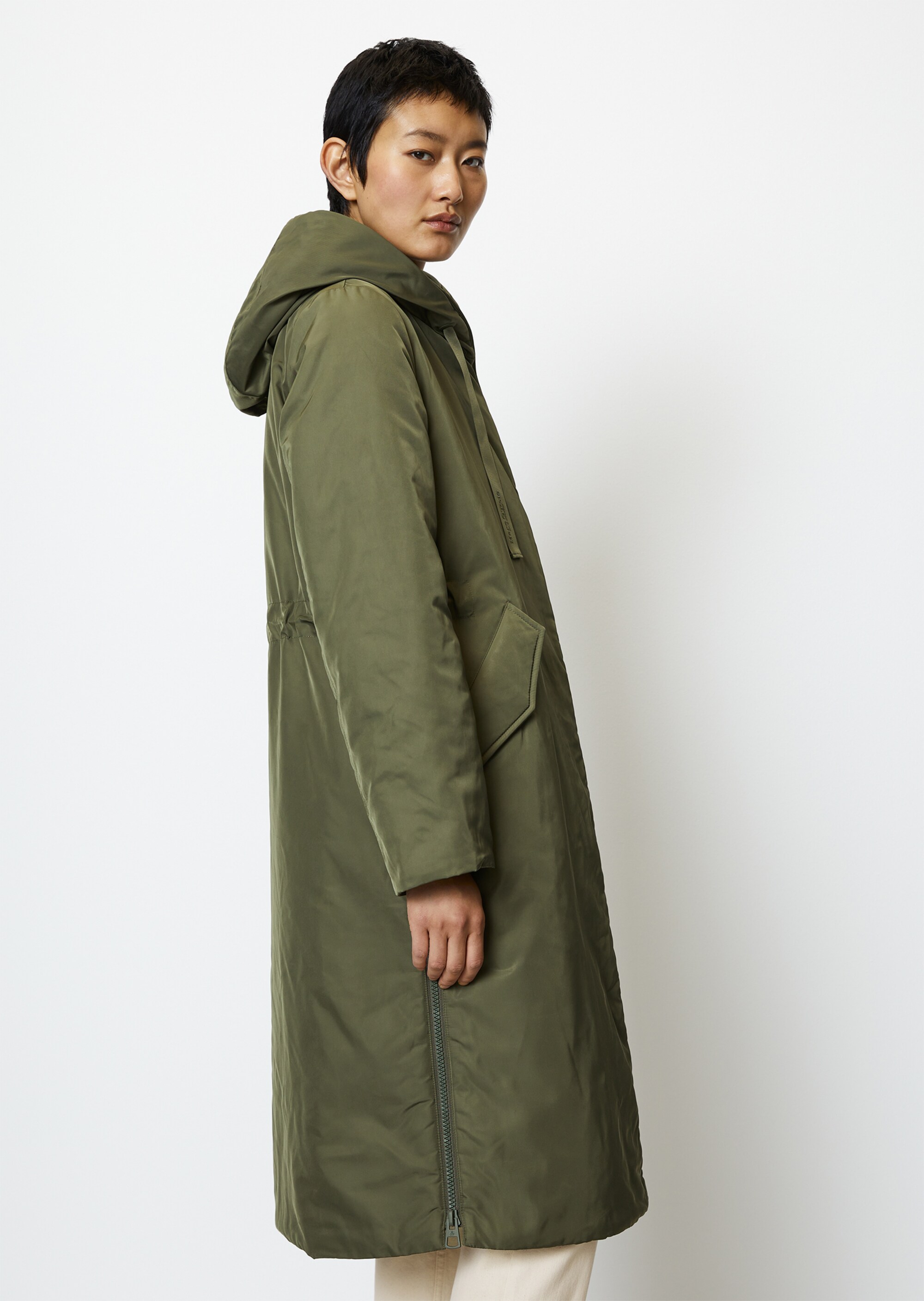 Wattierter Parka regularaus recyeltem Polyester-Twill WR