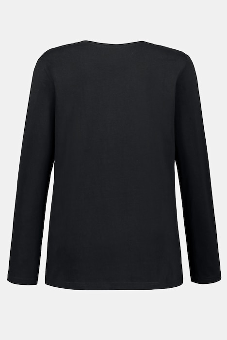 Shirt, Slim, V-Ausschnitt, Langarm