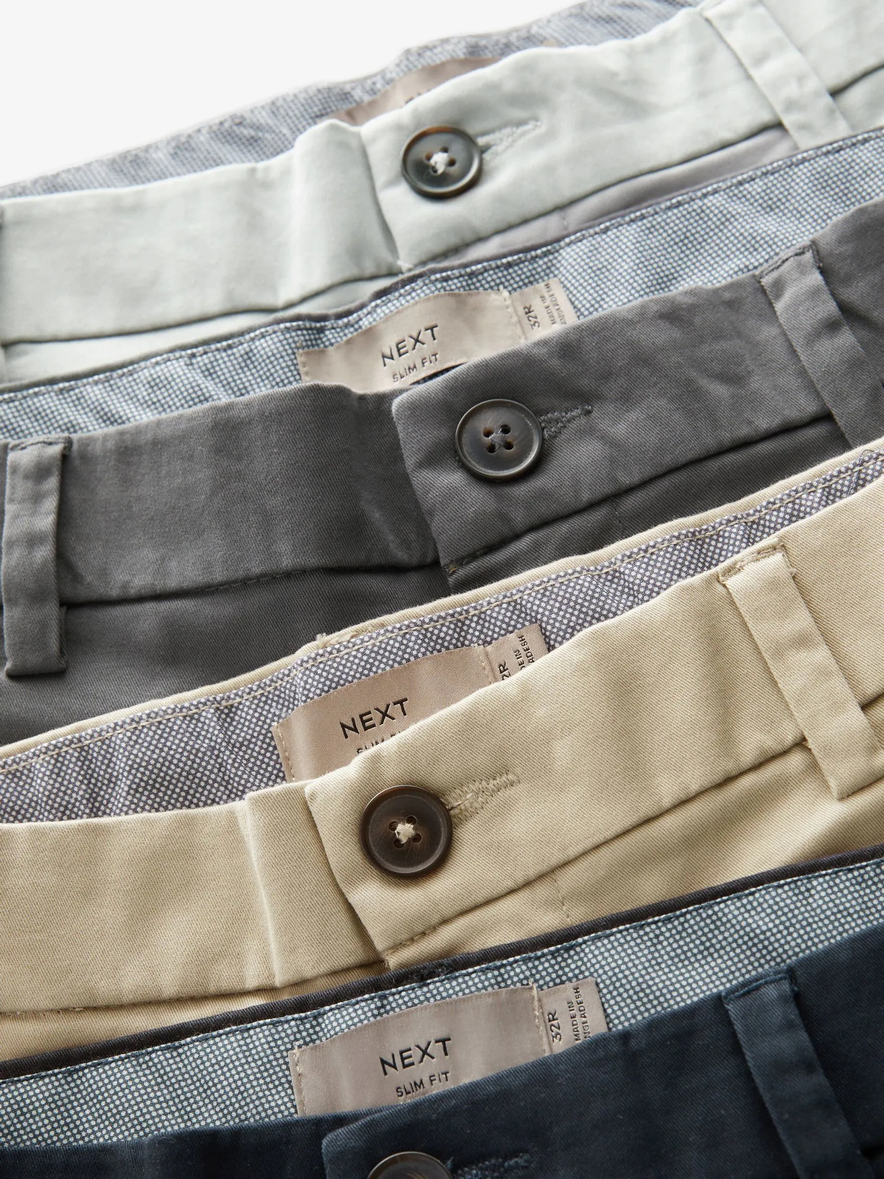 Multi - Straight fit - Set van 4 chinoshorts met stretch