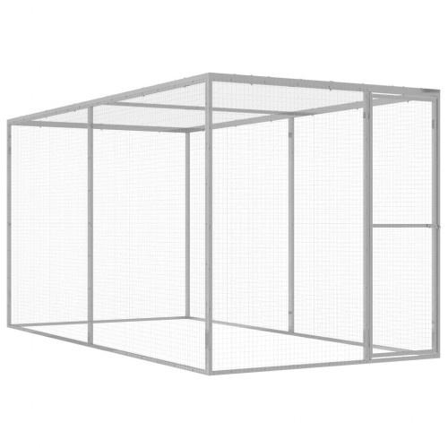 Gaiola grande de metal para gatos, cor prateada