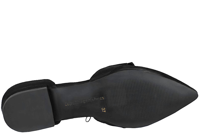 COPENHAGEN SHOES NEW ROMANCE BALLERINA I SORT RUSKIND
