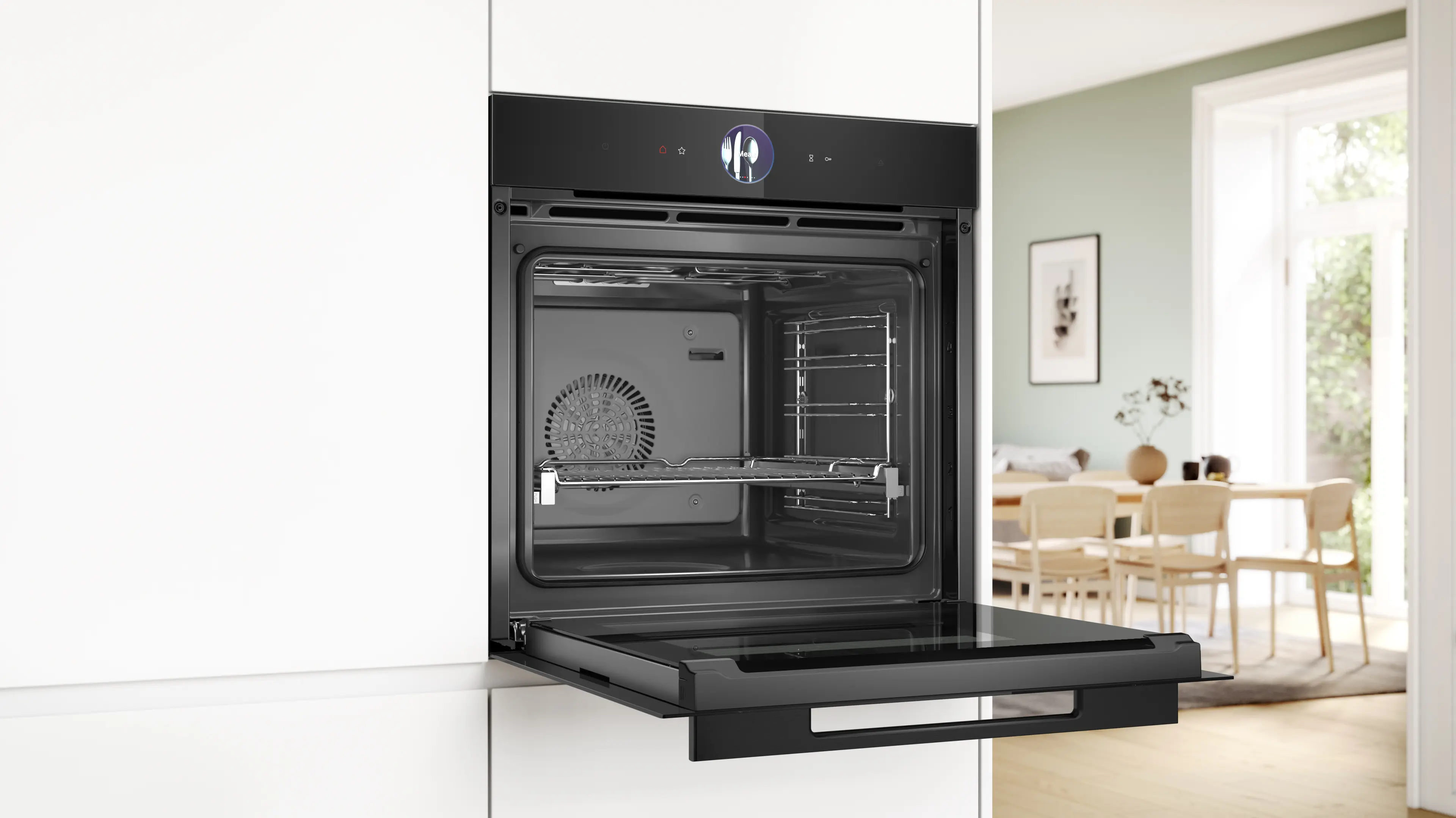 Serie 8 Bakoven met volwaardige stoom 60 x 60 cm Zwart
