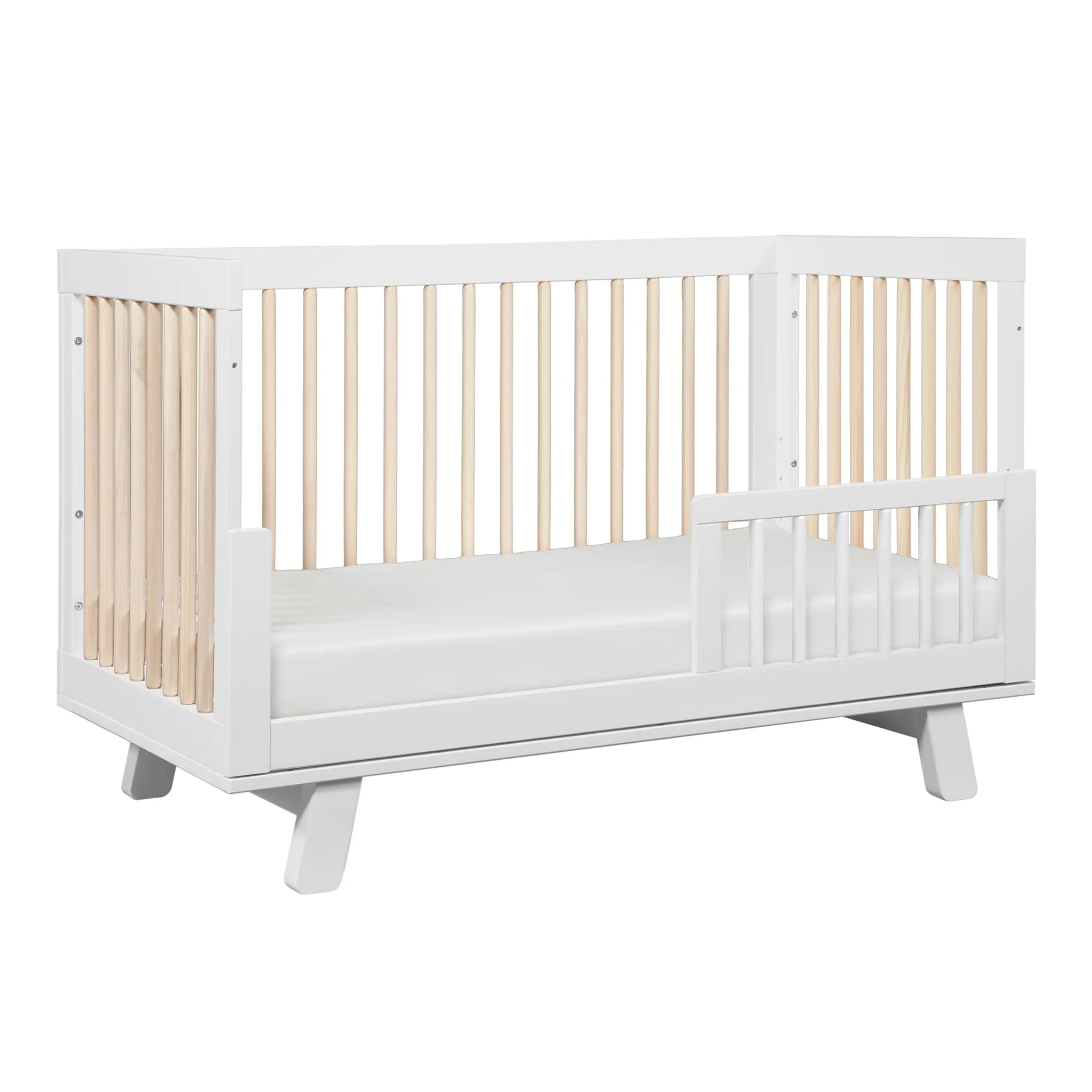 Babyletto Couchette Convertible 3 en 1 Hudson - Blanc  Naturel Lavé