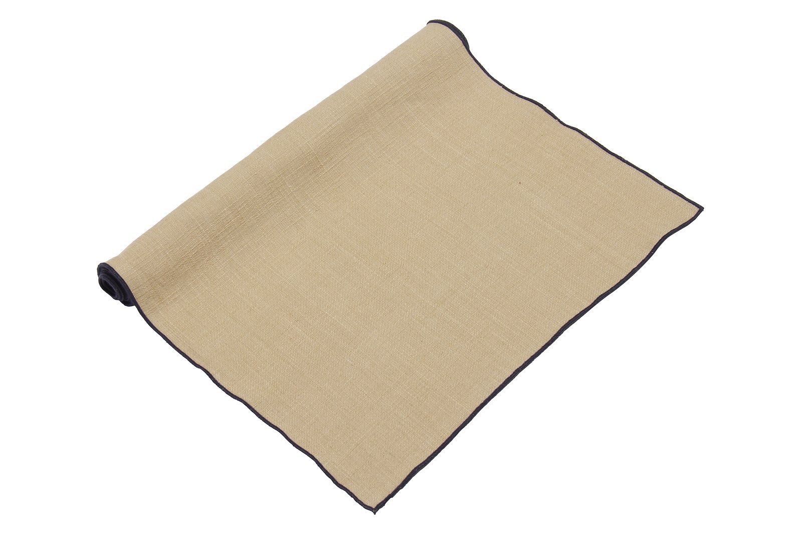 Lillia løper Beige 40x140 cm, med sort kantsøm