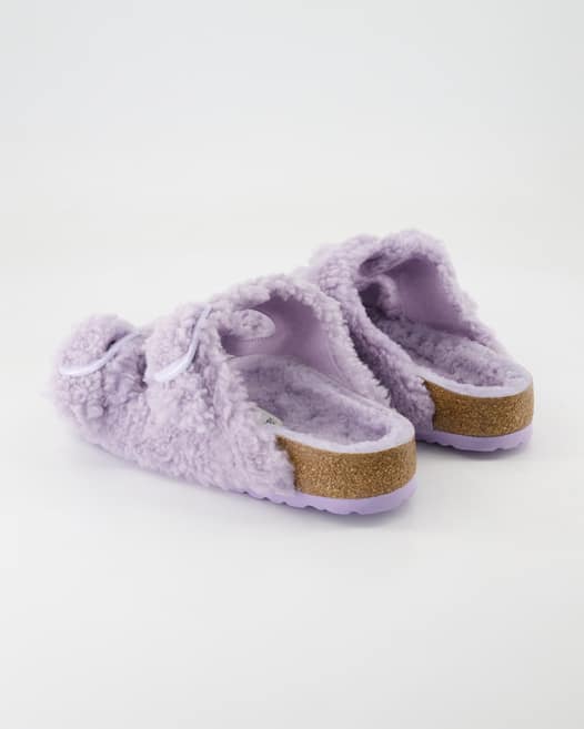 Birkenstock Arizona Big Buckle Teddy River Pantoletten in Lila