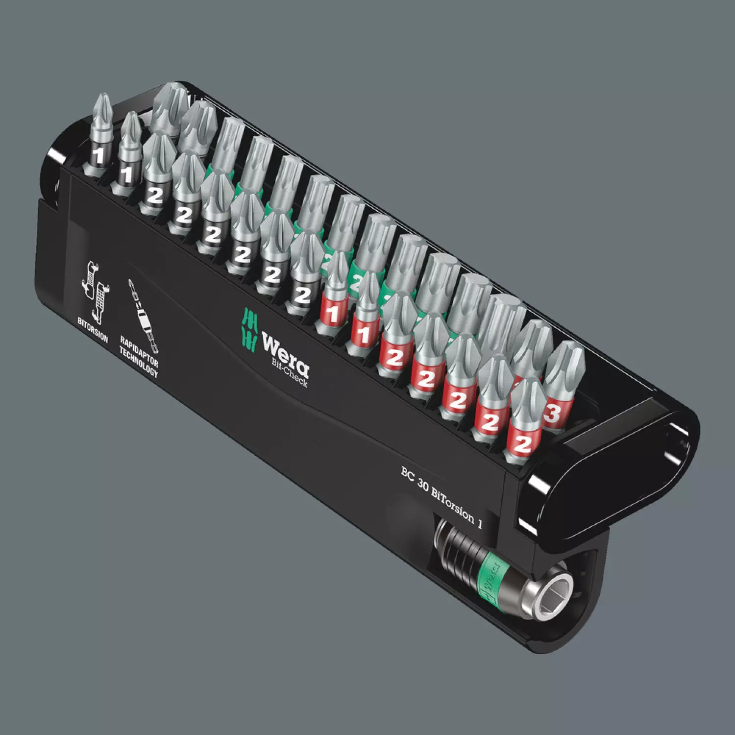 Wera 5057430001 30-delige Bit-Check BiTorsion Bitset in cassette