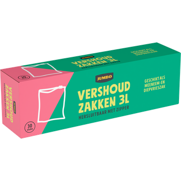 Jumbo Vershoudzakken 3 L 30 Stuks