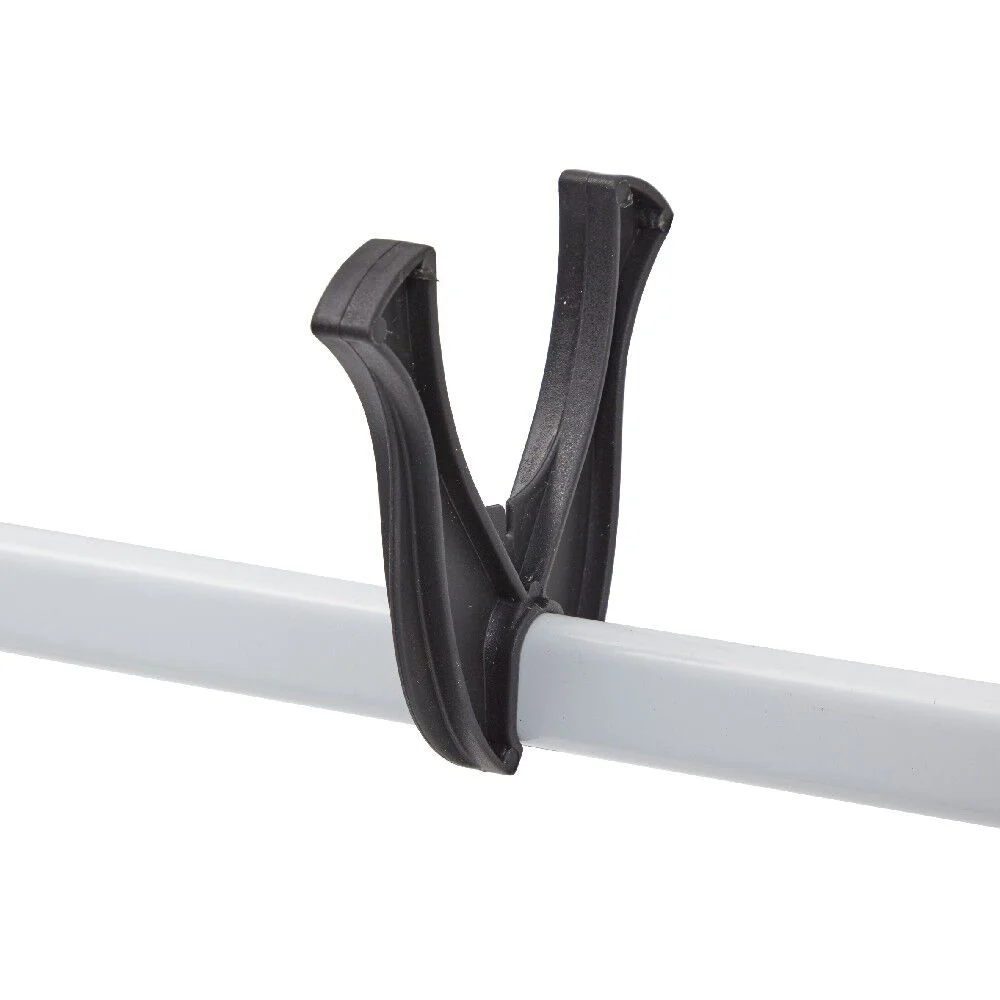 Penderie télescopique métal blanc et noir