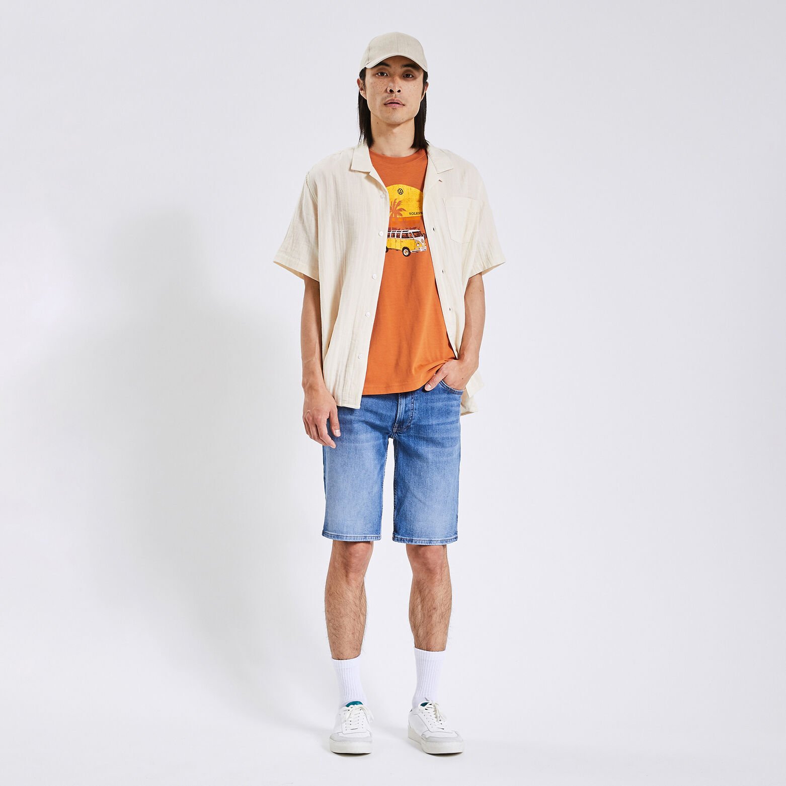 Tee-shirt licence Volkswagen imprimé Orange